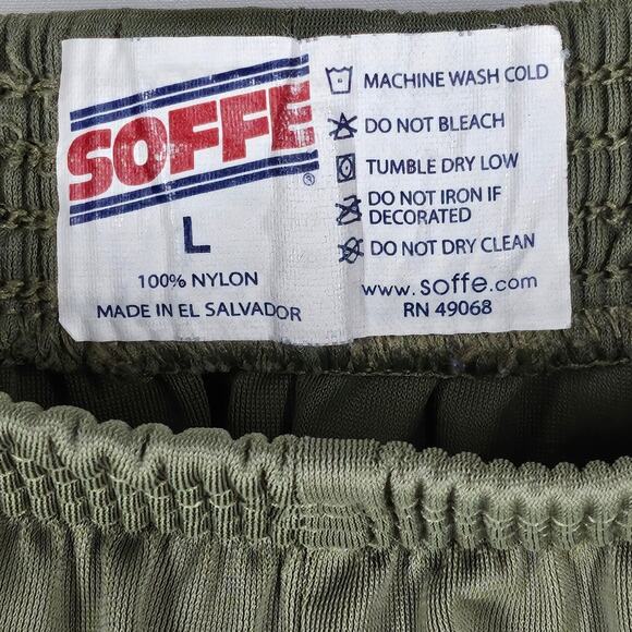 SOFFE WOMEN'S GREEN SPORT SHORTS - SIZE LARGE - 100% NYLON - Picture 4 of 8